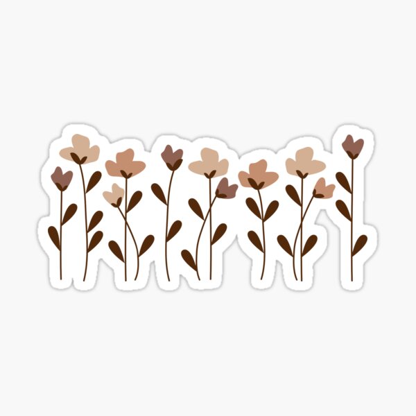 Item preview, Cute Brown Aesthetic Flowers designed and sold by lotsofniches.