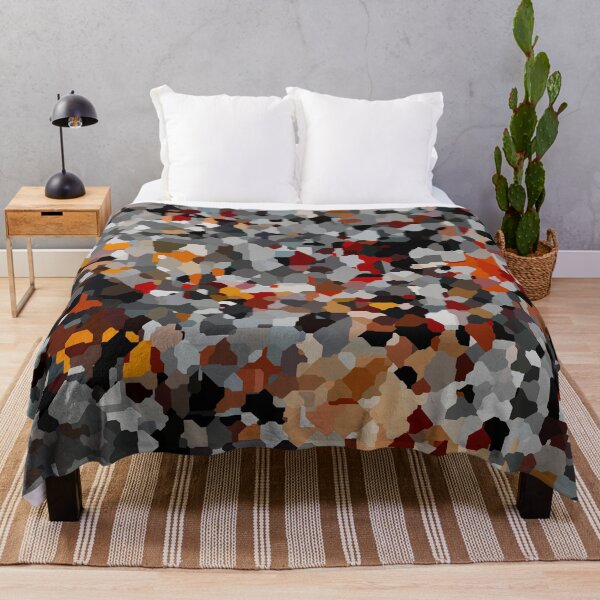 Item preview, Jigsaw Style Pattern in Grey, Red and Amber designed and sold by Trevor Hirst.