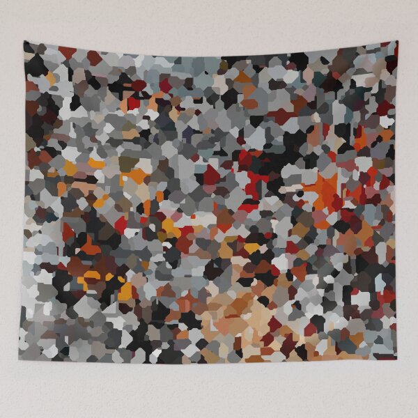 Item preview, Jigsaw Style Pattern in Grey, Red and Amber designed and sold by Trevor Hirst.