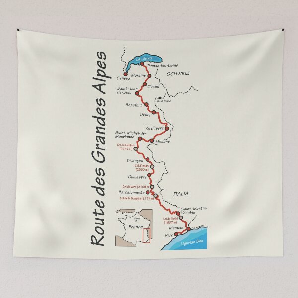 Item preview, Route des Grandes Alpes map designed and sold by studio838.