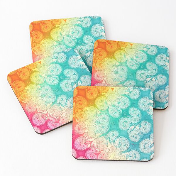 Item preview, Rainbow swirls pattern. Abstract swirls pattern. Vibrant pattern. designed and sold by DO-artbyDeliaO.
