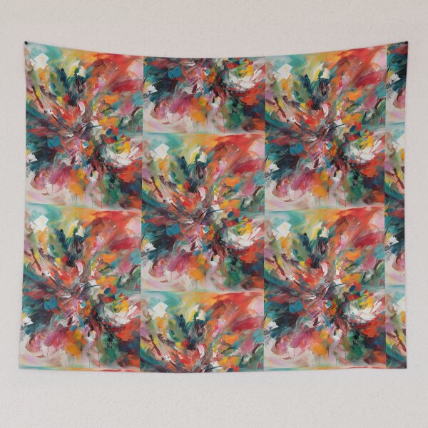 Item preview, Abstract art Splashes of Color Colourful painting designed and sold by DigiNook.