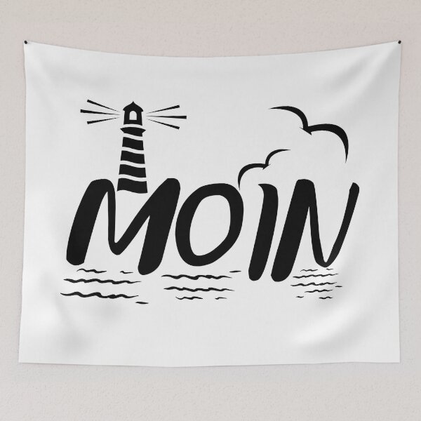 Item preview, Moin with lighthouse greeting from North Germany designed and sold by Jawoahl.