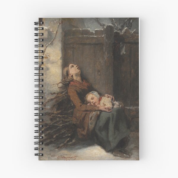 Item preview, Destitute Dead Mother Holding Her Sleeping Child in Winter | Octave Tassaert | 1850 French Art designed and sold by CJET.