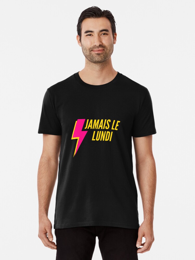 Thumbnail 1 of 6, Premium T-Shirt, Never on Monday for lazy people designed and sold by Feignasses.