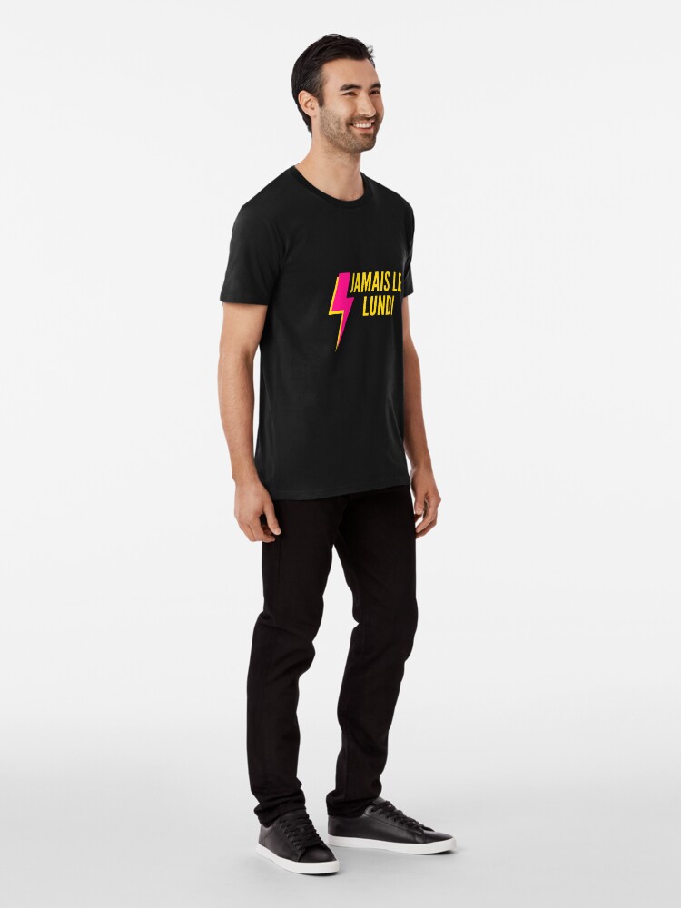 Thumbnail 3 of 6, Premium T-Shirt, Never on Monday for lazy people designed and sold by Feignasses.
