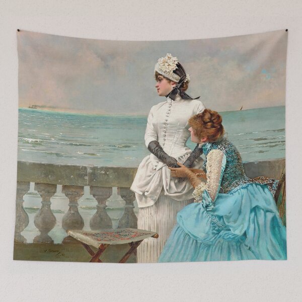 Item preview, Tell Me Everything (Dis Mois Tout) | Vittorio Matteo Corcos | 1883 Italian Fashion Art designed and sold by CJET.