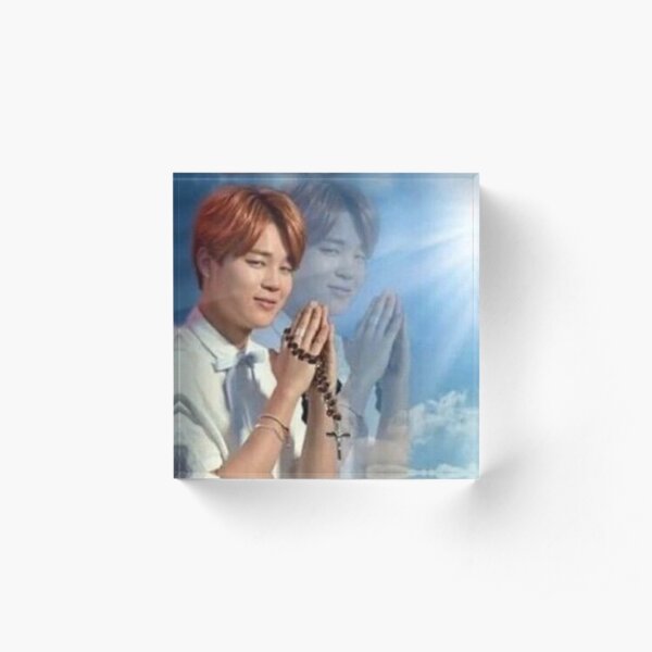 BTS Jimin Praying meme Acrylic Block