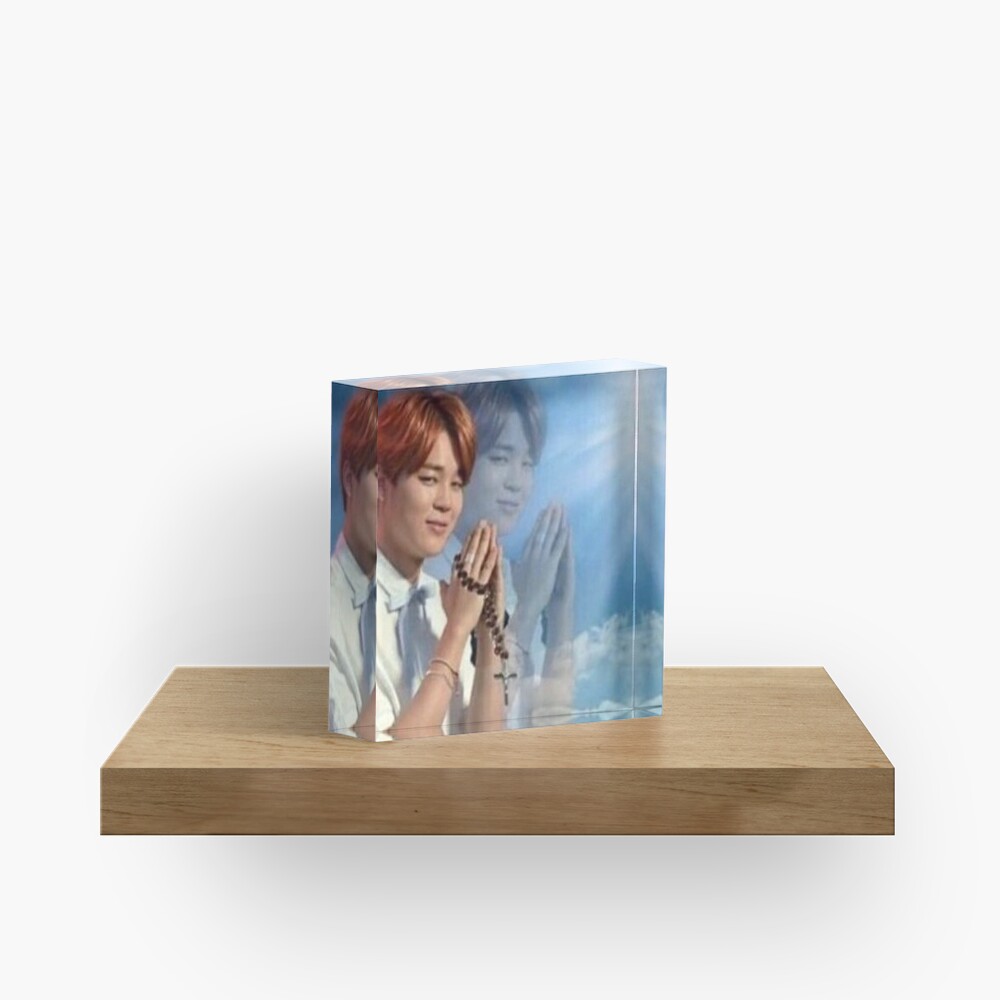 BTS Jimin Praying meme Acrylic Block