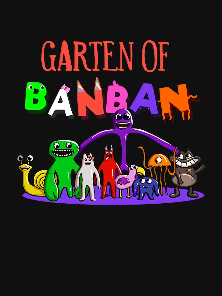 Camiseta Gamer Garden Of Banban Terror Game Personagens em