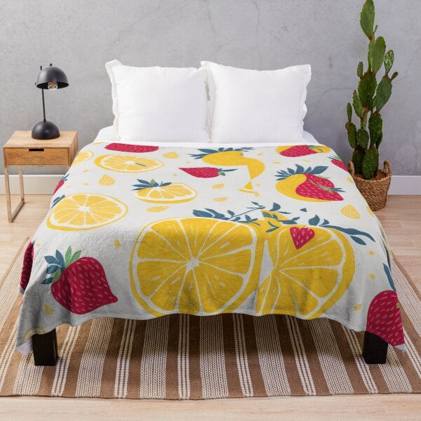 Item preview, Strawberries and Lemons | Fruit Pattern - Kitchen | Citrus Freshness designed and sold by Phoenix-Textile.