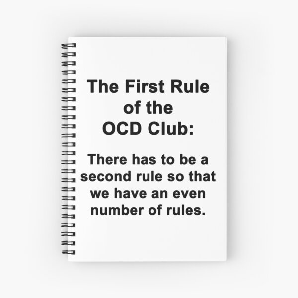Item preview, The First Rule of the OCD Club designed and sold by Chris  Bradshaw.