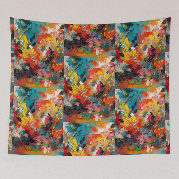 Item preview, Abstract Art Splashes of Color Colourful painting designed and sold by DigiNook.