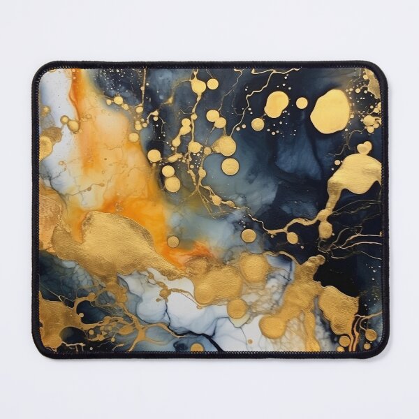 Item preview, Black and Gold Alcohol Ink - Geode Pattern designed and sold by TPhanDesign.