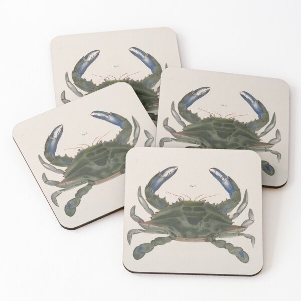 Item preview, Vintage Chesapeake Blue Crab Illustrative Diagram (1844) designed and sold by BravuraMedia.