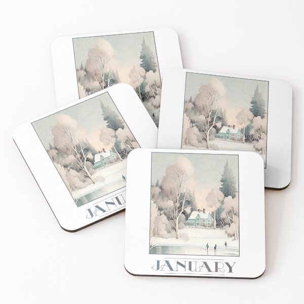 Item preview, "January" 1/12 Calendar Themed Postcard / Greeting Card designed and sold by Iamglitchy.