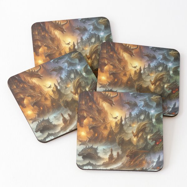 Item preview, Fantasy creatures beautiful poster artwork designed and sold by Vintage Designs +.