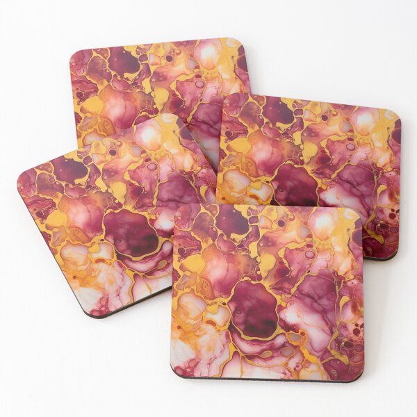 Item preview, Red and Gold Alcohol Ink - Geode Pattern designed and sold by TPhanDesign.