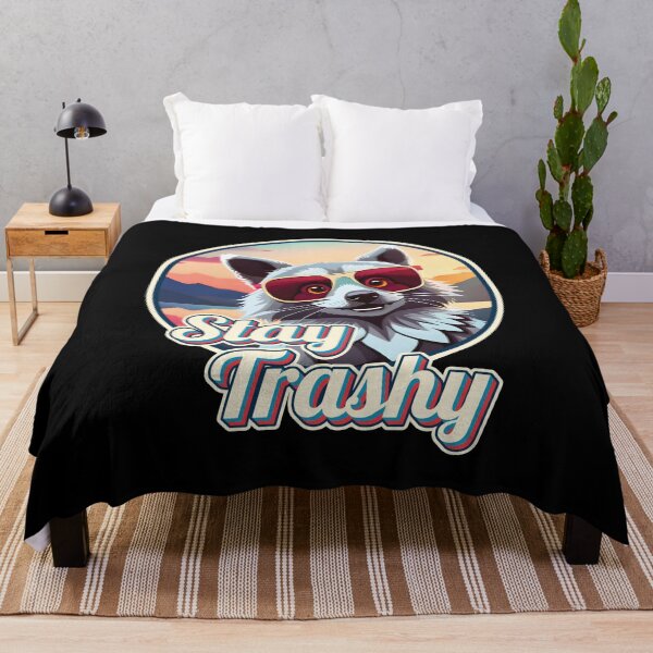 Item preview, Stay Trashy Funny Vintage Retro Happy Raccoon Lover Ver15 designed and sold by thecatcouch.