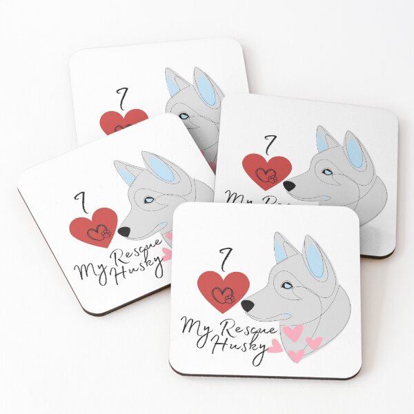 Item preview, I love My Rescue Husky designed and sold by LunarDogs.
