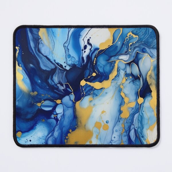 Item preview, Blue and Gold Alcohol Ink - Geode Pattern designed and sold by TPhanDesign.