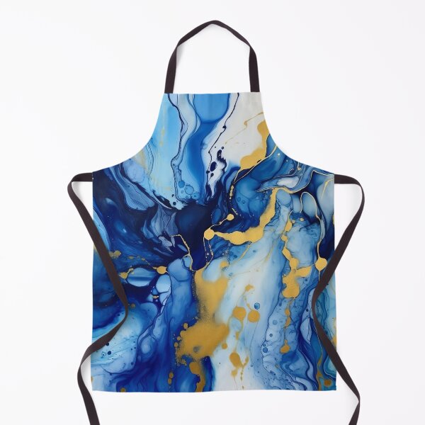 Item preview, Blue and Gold Alcohol Ink - Geode Pattern designed and sold by TPhanDesign.