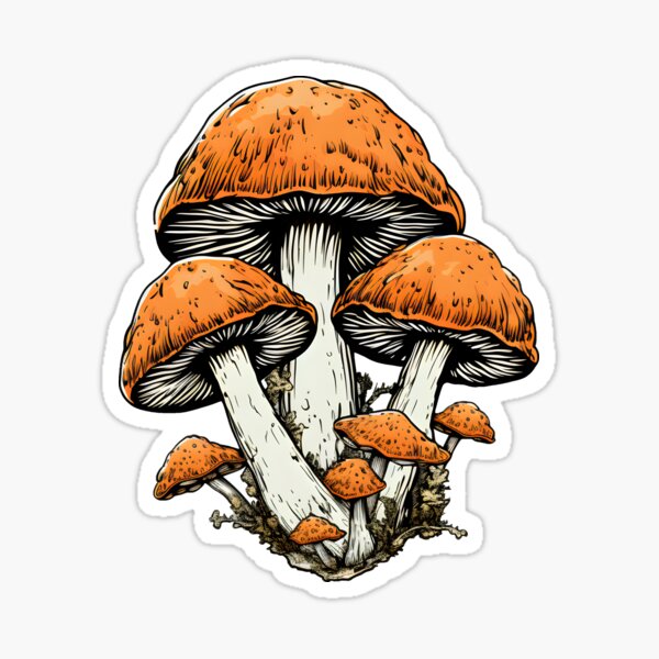 "Gritty Mushroom" Sticker for Sale by TheAIArtisan Redbubble