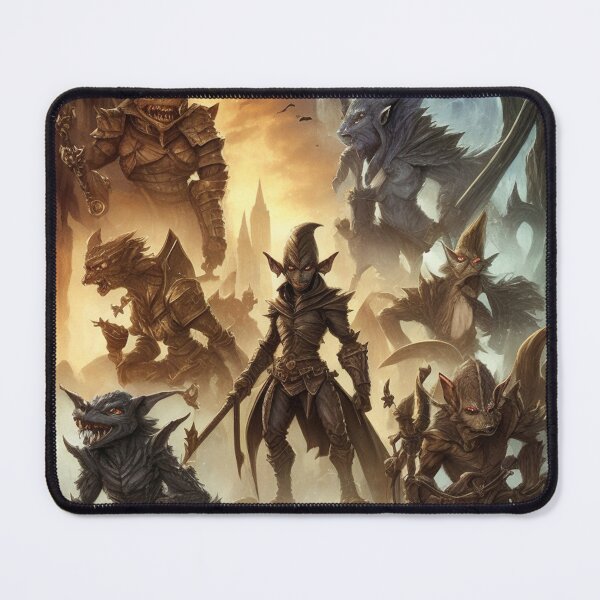 Item preview, Fantasy creatures Goblins Trolls Fairies beautiful poster artwork designed and sold by Vintage Designs +.