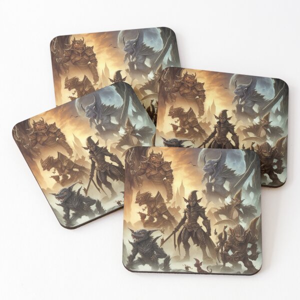 Item preview, Fantasy creatures Goblins Trolls Fairies beautiful poster artwork designed and sold by Vintage Designs +.