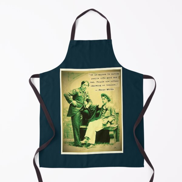 Item preview, Oscar Wilde and Bosie Douglas portrait and quote: “It is absurd to divide people into good and bad...” designed and sold by artbleed.