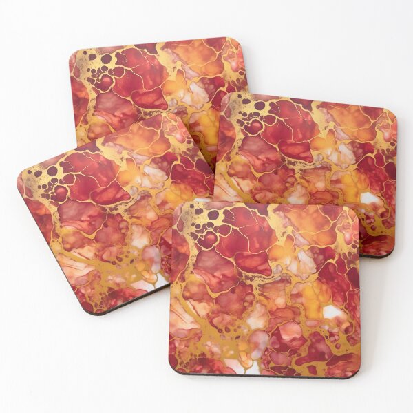 Item preview, Dark Red and Gold Alcohol Ink - Geode Pattern designed and sold by TPhanDesign.