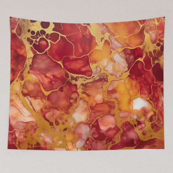 Item preview, Dark Red and Gold Alcohol Ink - Geode Pattern designed and sold by TPhanDesign.
