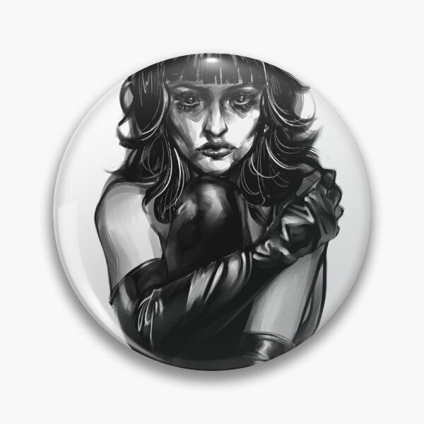Item preview, Black and White Leather-Dressed Woman  designed and sold by fabcraftarts.