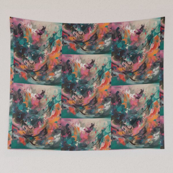 Item preview, Abstract art Splashes of Color Colourful Painting designed and sold by DigiNook.