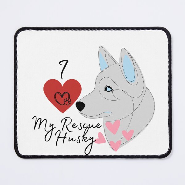 Item preview, I love My Rescue Husky designed and sold by LunarDogs.