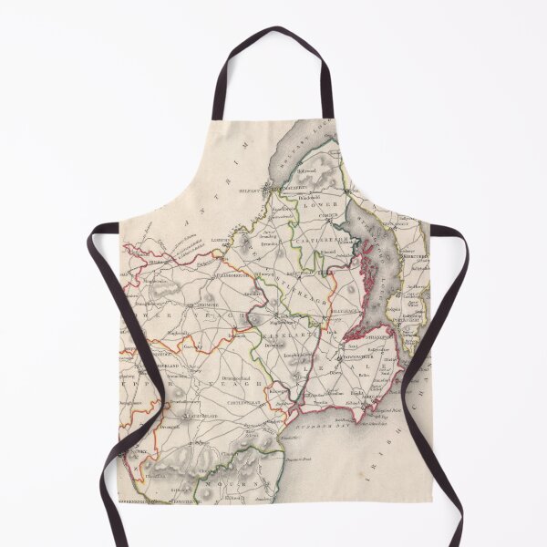 Item preview, Vintage County Down Ireland Map (1846) Old Northern Irish Regional Area Atlas designed and sold by BravuraMedia.