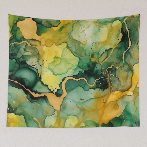 Item preview, Green and Gold Alcohol Ink - Geode Pattern designed and sold by TPhanDesign.