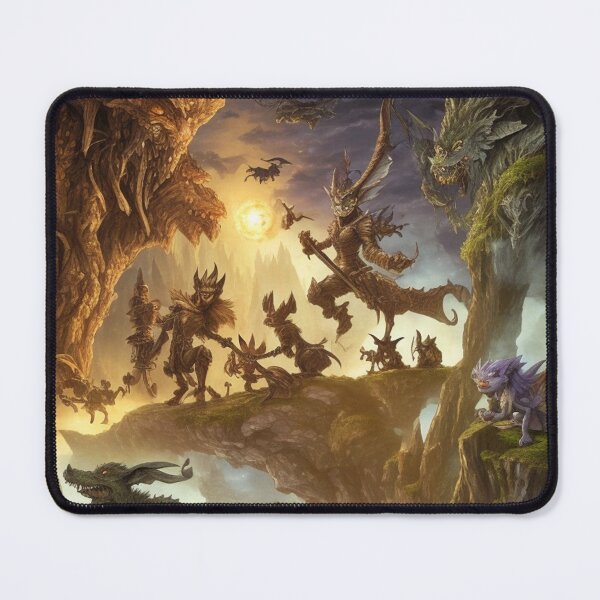 Item preview, Fantasy creatures Goblins Trolls Fairies beautiful poster artwork designed and sold by Vintage Designs +.
