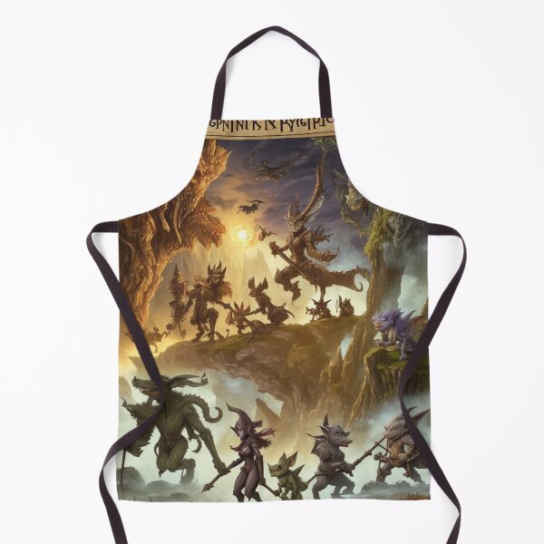 Item preview, Fantasy creatures Goblins Trolls Fairies beautiful poster artwork designed and sold by Vintage Designs +.