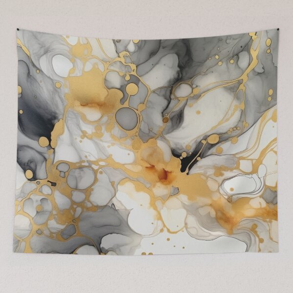 Item preview, Marble and Gold Alcohol Ink - Geode Pattern designed and sold by TPhanDesign.
