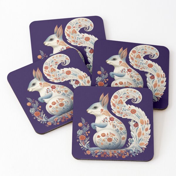 Item preview, Squirrel - Scandinavian Folk Art Style designed and sold by StudioRedKoala.