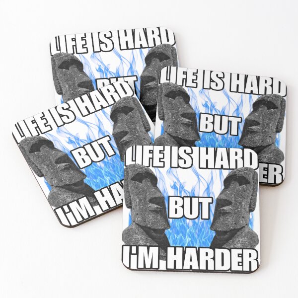 Item preview, Life is Hard but I'm Harder - Funny Controversial Quote - Irony & Humor Pun designed and sold by StylishPlatypus.