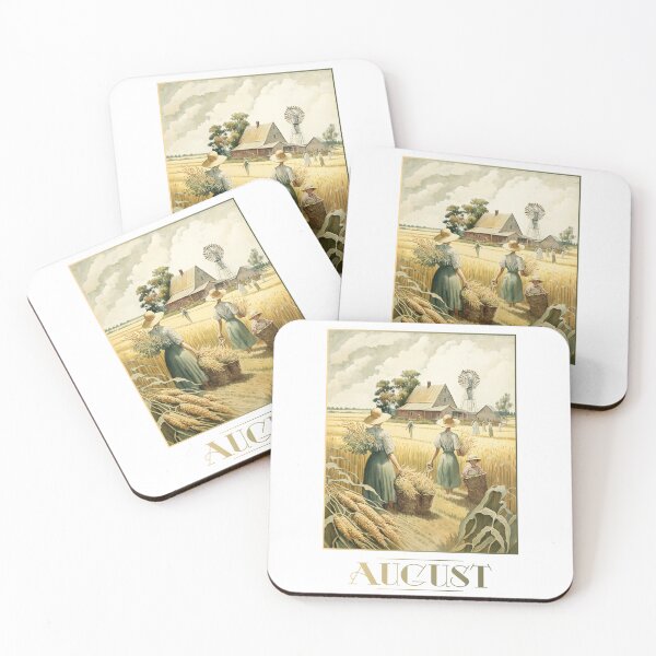 Item preview, "August" 8/12 Calendar Themed Postcard / Greeting Card designed and sold by Iamglitchy.