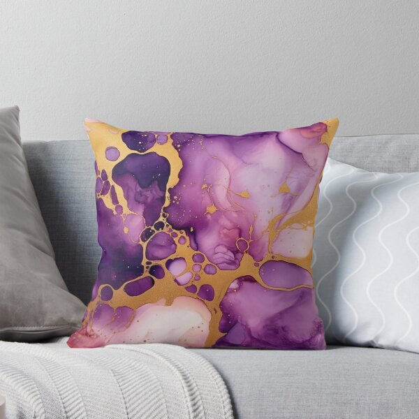 Item preview, Purple and Gold Alcohol Ink - Geode Pattern designed and sold by TPhanDesign.