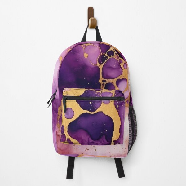Item preview, Purple and Gold Alcohol Ink - Geode Pattern designed and sold by TPhanDesign.