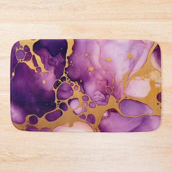 Item preview, Purple and Gold Alcohol Ink - Geode Pattern designed and sold by TPhanDesign.