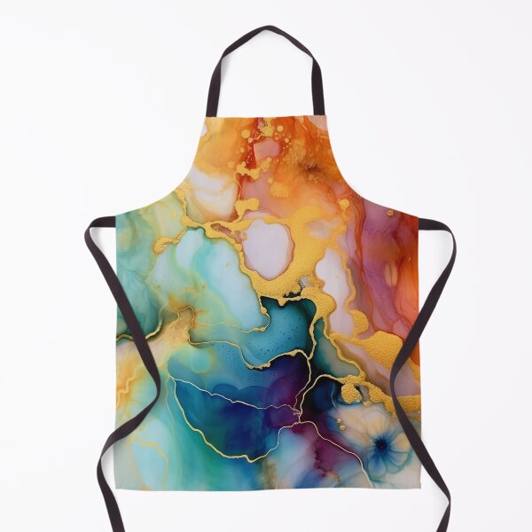 Item preview, Rainbow and Gold Alcohol Ink - Gradient Geode Pattern designed and sold by TPhanDesign.