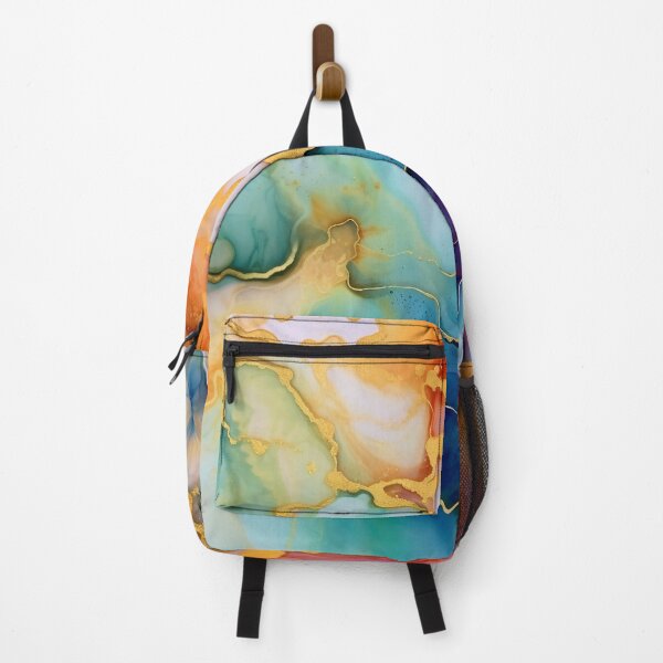 Item preview, Rainbow and Gold Alcohol Ink - Gradient Geode Pattern designed and sold by TPhanDesign.