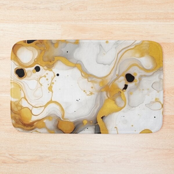 Item preview, White and Gold Alcohol Ink - Geode Pattern designed and sold by TPhanDesign.