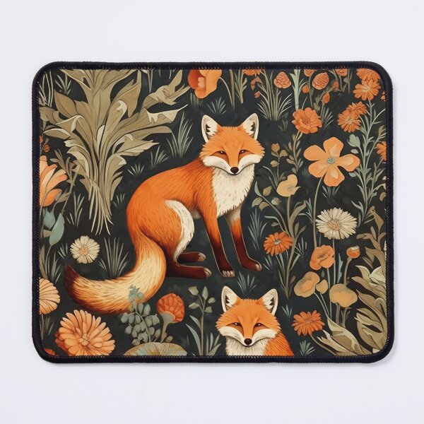 Item preview, Vintage Fox and Flowers Pattern designed and sold by TPhanDesign.